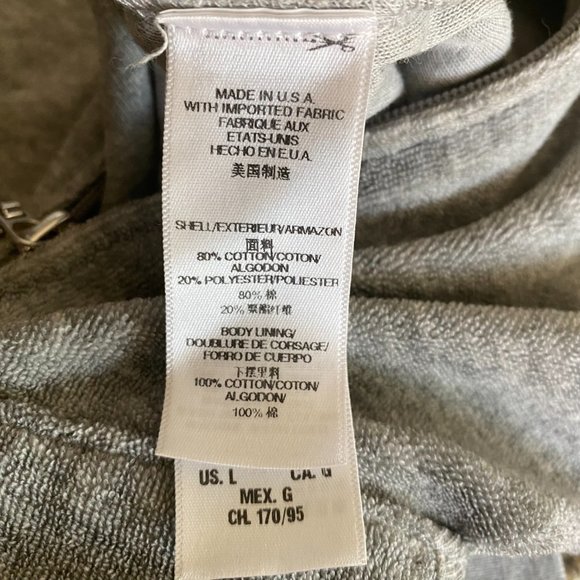 Juicy Couture Gray "Silver Lining" Terry Cloth Jacket / Hoodie - Picture 6 of 7